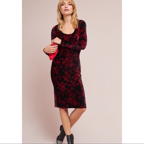 NWT ANTHROPOLOGIE Dierdre Velvet Column dress - Picture 2 of 6